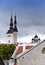 Tallinn. View of roofs and spikes of Catholic and orthodox cathedrals