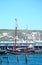 Tallship along pier, Swanage.