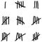 Tally marks icon set