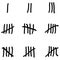 Tally marks icon set