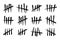 Tally marks to count days in prison. Tally marks for math lessons. Vector illustration