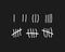 Tally marks on the wall isolated. Counting characters. Vector illustration of counting days in prison.