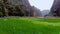 Tam Coc Bich Dong aerial view rice field on Ngo Dong, Ninh Binh, Viet Nam