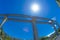 Tama Monorail rail and sunny sky (Tama Zoological Park Station)