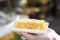 Tamagoyaki - Japanese rolled omelette street food in Market