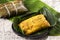 Tamale Typical Colombian Food Wrapped In Banana Leaves