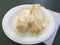 Tamales de elote corn based with cream on top
