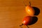 Tamarillho fruit with white background.