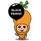 tamarind spice mascot costume holding black friday balloon