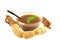 Tamarind water juice paste or soup in bowl with mint