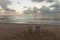 Tambau beach - chairs on the beach - sunrise