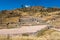 Tambomachay ruins in the peruvian Andes at Cuzco Peru