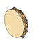 Tambourine drum illustration drawing realistic and white background