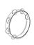 Tambourine drum illustration drawing realistic and white background