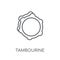 Tambourine linear icon. Modern outline Tambourine logo concept o