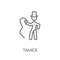 Tamer linear icon. Modern outline Tamer logo concept on white ba