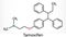 Tamoxifen, C26H29NO molecule. It is antineoplastic nonsteroidal antiestrogen, used in the treatment and prevention of breast cance