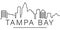 Tampa Bay city outline icon. elements of cityscapes illustration line icon. signs, symbols can be used for web, logo, mobile app,