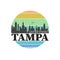 Tampa city travel destination. vector shirt logo