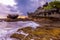 Tanah Lot water temple in Bali. Indonesia nature landscape. Famous Bali landmark