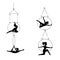 Tandem aerial hoop dancers