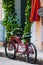 Tandem Bicycle parked at the beautiful streets of the walled city in Ca