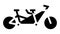 tandem bike bicycle for couple glyph icon animation