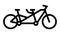 tandem bike bicycle for couple line icon animation