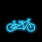 tandem bike bicycle for couple neon glow icon illustration
