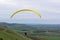 Tandem paraglider above the Pewsey Vale at Golden Ball