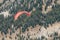 Tandem Paraglider soaring over Grand Teton National Park