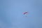 Tandem paragliders flying in the sky