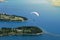 Tandem paragliding over Lake Wakatipu in Queenstown, New Zealand