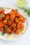 Tandoori Aloo / Tandoori Potatoes with Mint Chutney - Vegetarian Appetizer Dish