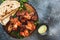 Tandoori chicken wings served with mint chutney dipping sauce