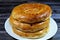 Tandyr nan Uzbek bread, a type of Central Asian bread, often decorated by stamping patterns on the dough by using a bread stamp