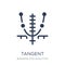 Tangent icon. Trendy flat vector Tangent icon on white background from Business and analytics collection