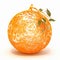 Tangerine Algorithmic Art On White Background