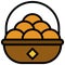 Tangerine basket icon ,Chinese New Year vector illustration