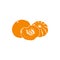 Tangerine icon, simple style