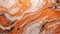 Tangerine Marble Mirage: A Mesmerizing Panoramic Banner Featuring an Abstract Marbleized Stone Texture Infused with Tantalizing Ta