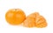 Tangerine segments isolated on white background
