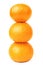 Tangerine three pyramid isolated