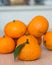 Tangerines closeup on table