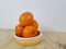 Tangerines in Earthenware Plate, Groceries