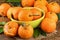 Tangerines in green Bowl