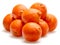 Tangerines isolated against white background