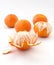 Tangerines or mandarins peeled
