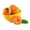 Tangerines Mandarins in Yellow Bowl