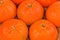 Tangerines Murcott on a wooden dish, fragment close-up